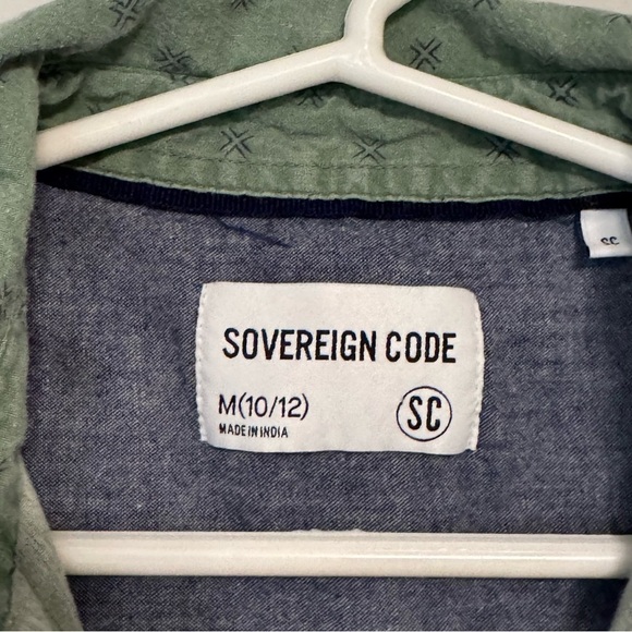 Kid's Sovereign Code Green Short Sleeve Button Down Shirt - Picture 5 of 10